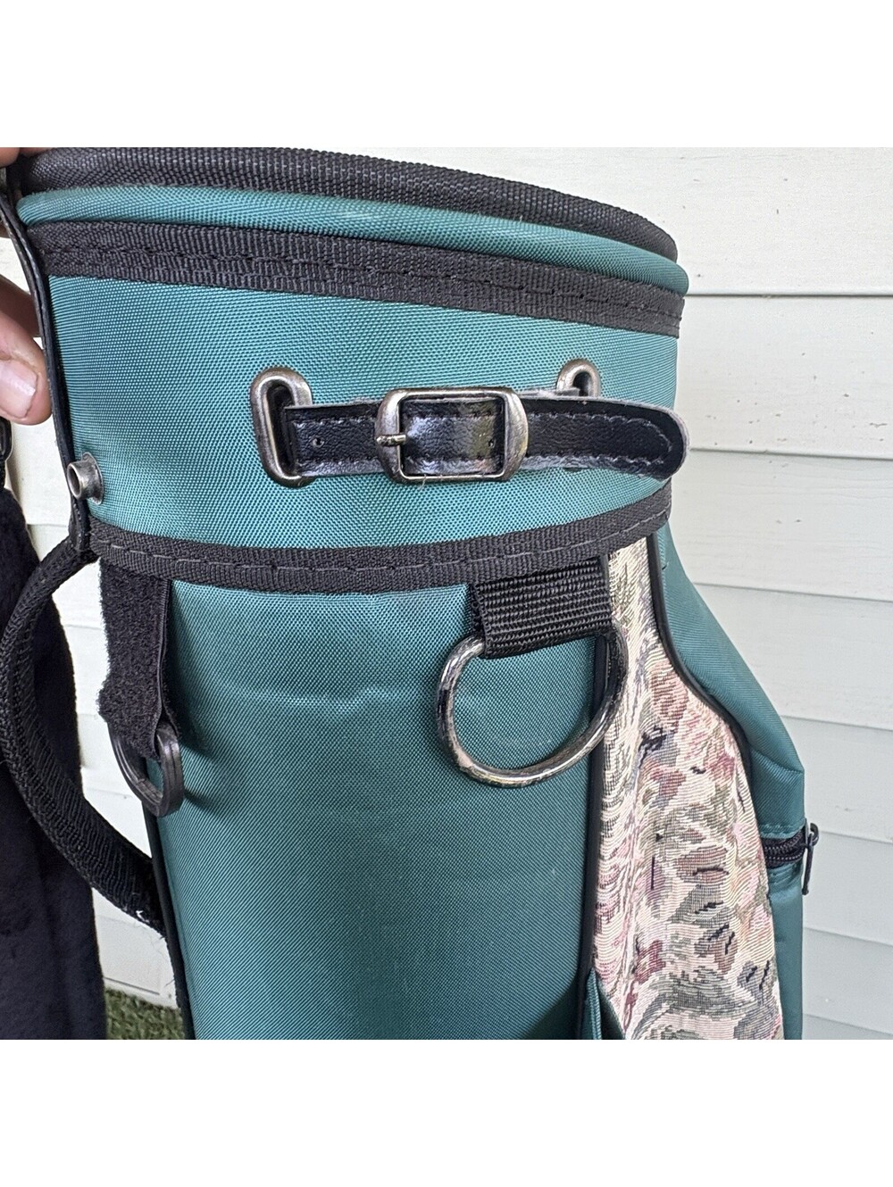 Vintage Hunter Sports USA Golf Bag Floral Tapestry 3-Way Carry – Made in USA - Picture 9 of 13